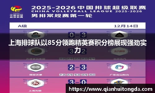 上海排球队以85分领跑精英赛积分榜展现强劲实力